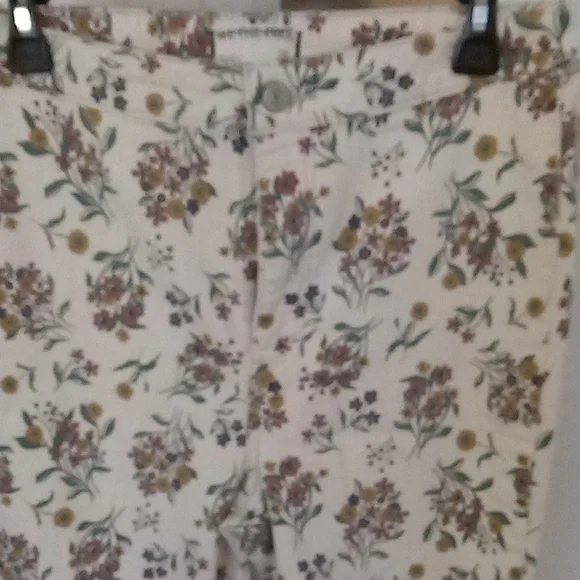 We The Free Floral Flare Jeans - Cream and Brown - Picture 2 of 2